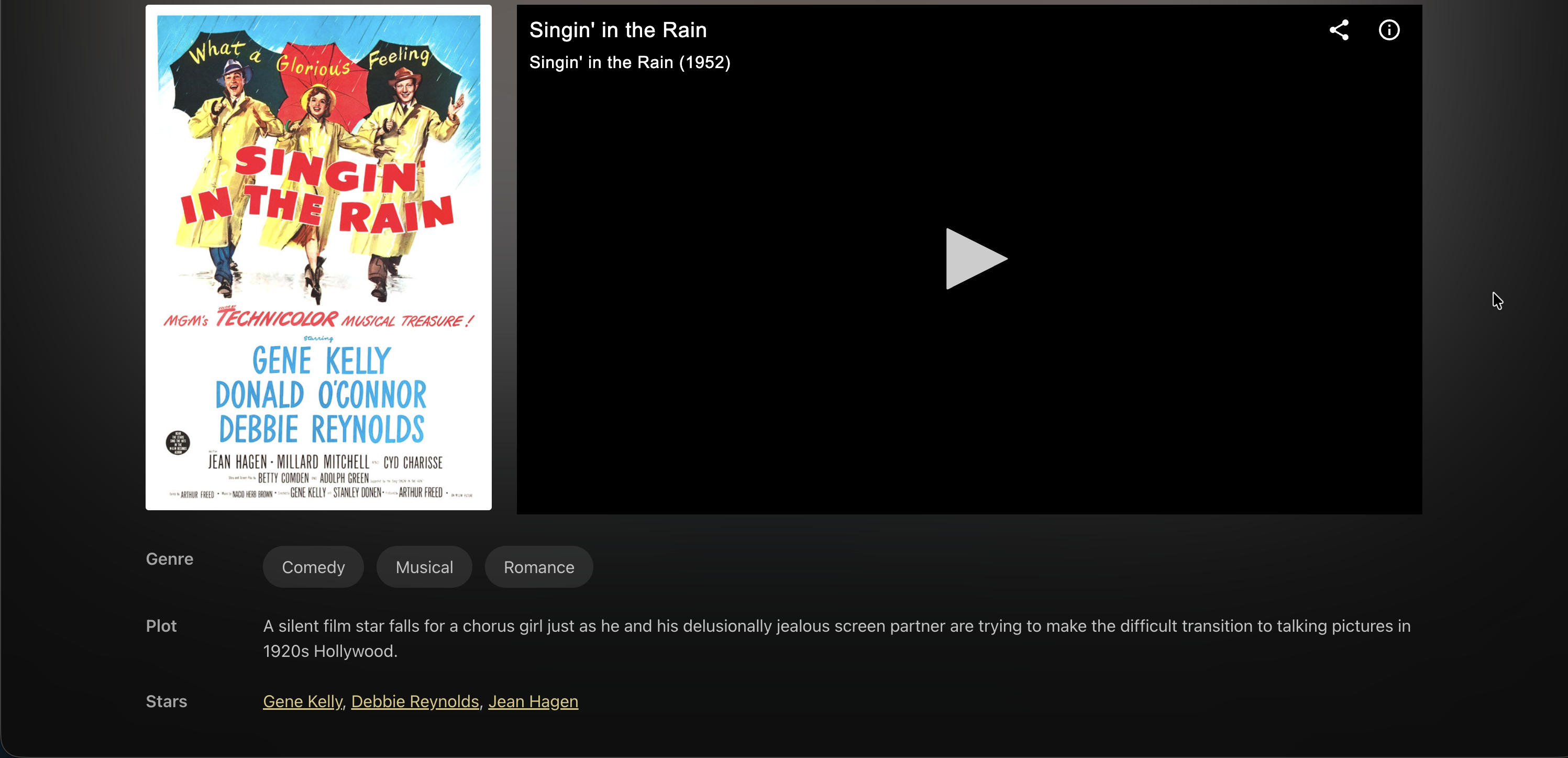 The Description List block output on the frontend