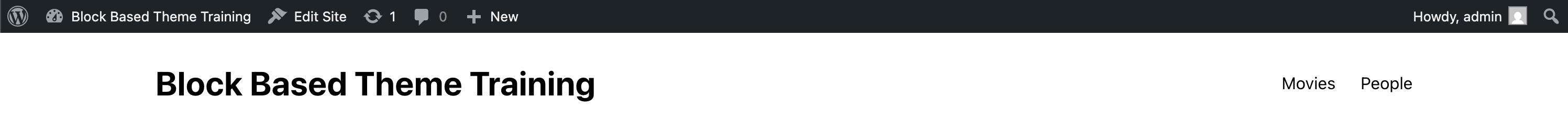 The completed Navigation on the frontend - header